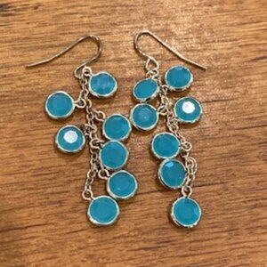 Bezel Acrylic Dangle Drop Earrings